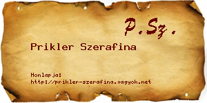 Prikler Szerafina névjegykártya
